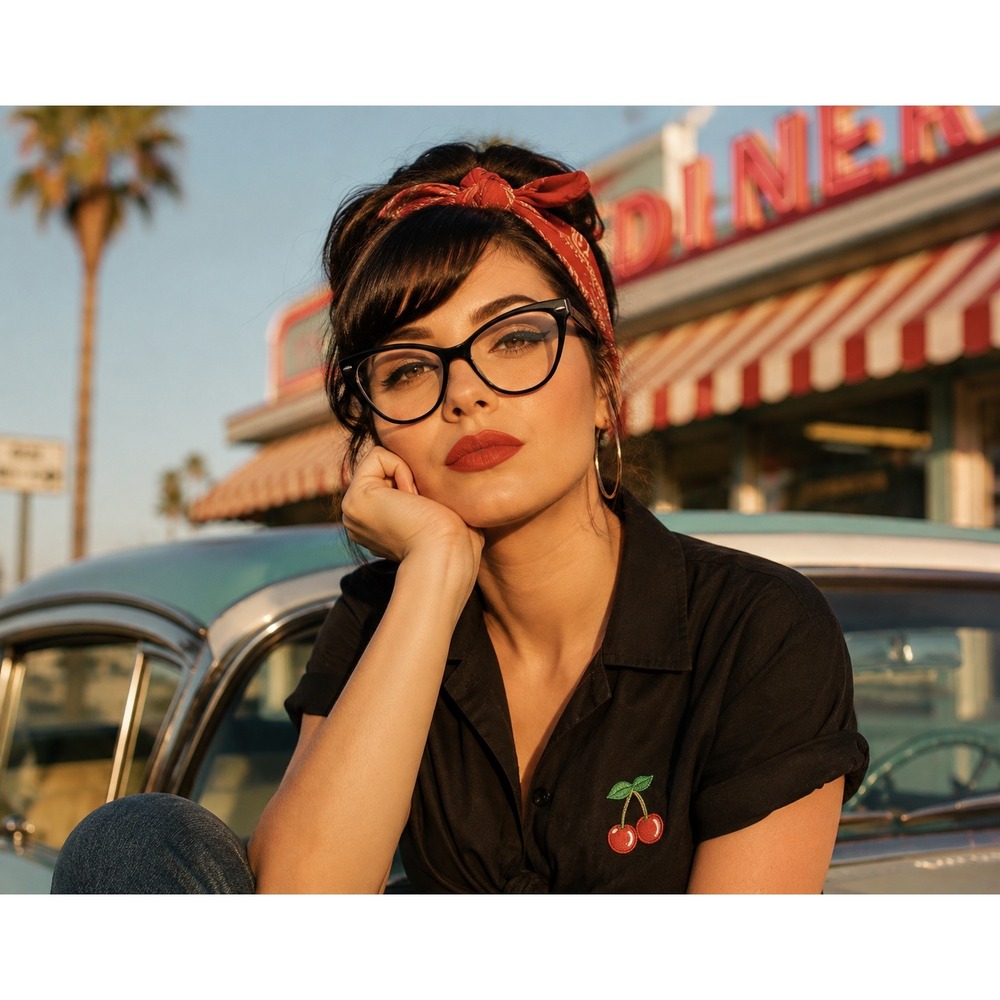 Vintage Style Black Clear Cat Eye Glasses Frames Retro Women